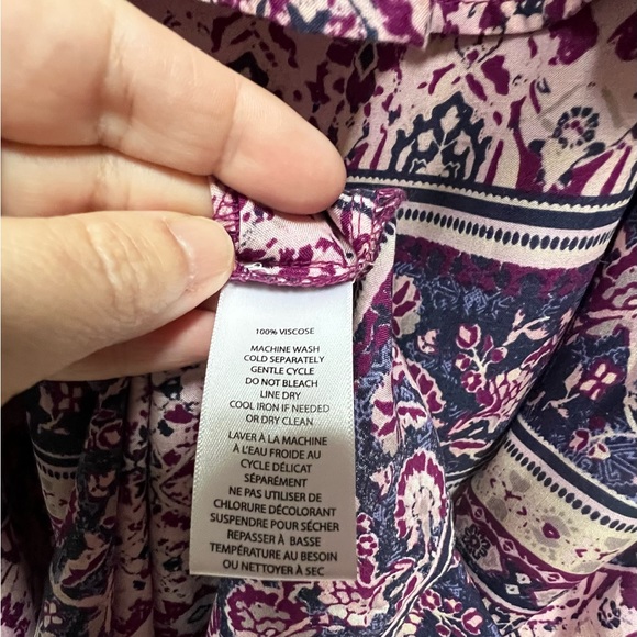 BEACHLUNCHLOUNGE off the shoulder midi dress vibrant loose flowy boho print - Picture 9 of 9